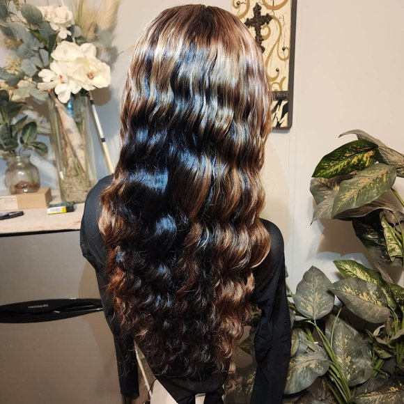 22in Deep wave Deeply toned ash blonde human hair lace closure wig - Picture 1 of 10